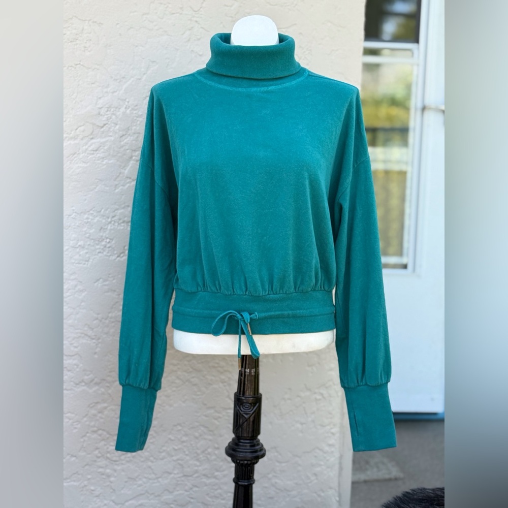 Sweaty Betty Teal Turtleneck Sweater